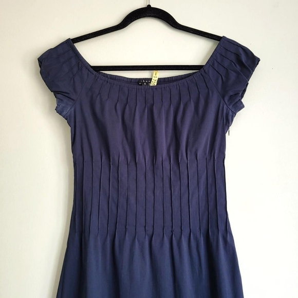 Navy Ribbed Mini Dress - Picture 3 of 7